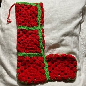 Vintage Crochet Christmas Stocking